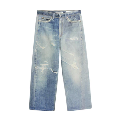 (Women) OUR LEGACY FW22 Blue Digital Print Zipper Jeans W4205TDD