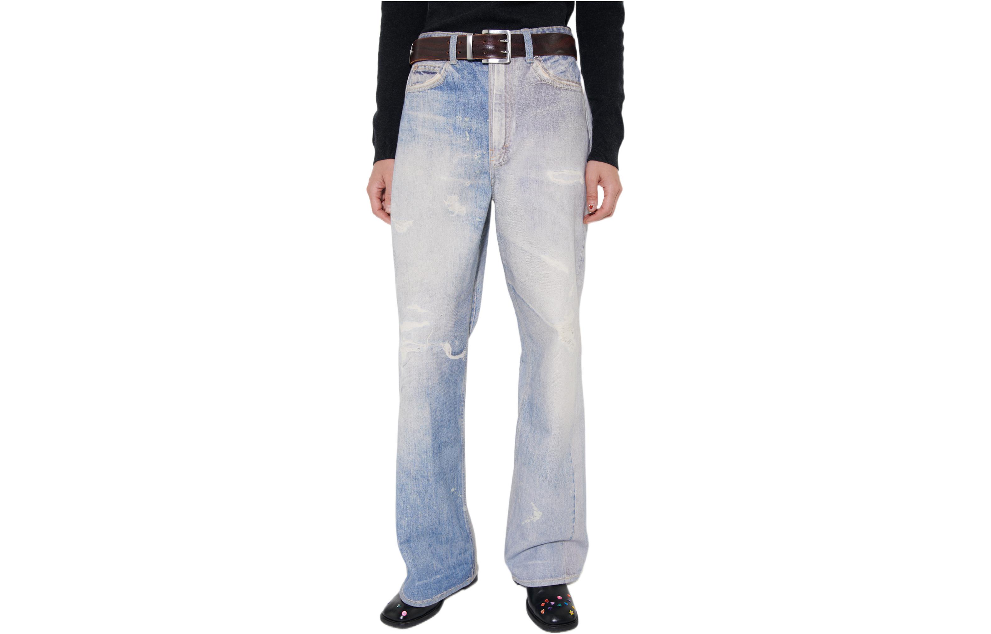 Order (W) OUR LEGACY FW22 Jeans con Cremallera Azul Estampado Digital. W4205TDD