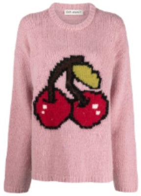 (W) OUR LEGACY FW22 Suéter Rosa Bordado de Manga Larga Cuello Redondo. W4223SRCJ Order (W) OUR LEGACY FW22 Suéter Rosa Bordado de Manga Larga Cuello Redondo. W4223SRCJ