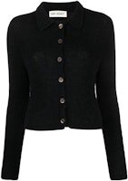 (Women) OUR LEGACY FW23 Black Solid Button-Up Fitted Knit Cardigan. W4233MB (Women) OUR LEGACY FW23 Black Solid Button-Up Fitted Knit Cardigan. W4233MB