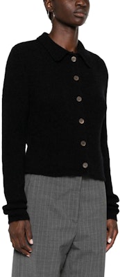 (W) OUR LEGACY FW23 Kardigan Rajut Hitam Solid dengan Kancing Fitted. W4233MB Purchase (W) OUR LEGACY FW23 Kardigan Rajut Hitam Solid dengan Kancing Fitted. W4233MB