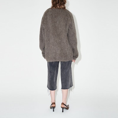 (W) OUR LEGACY FW23 Sweater Rajut V-Neck Longgar Moiré Abu-abu. W4236CM Shop (W) OUR LEGACY FW23 Sweater Rajut V-Neck Longgar Moiré Abu-abu. W4236CM