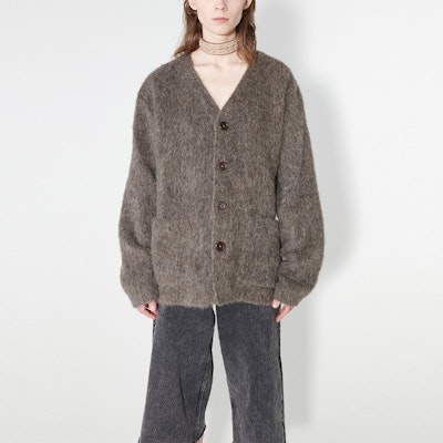 (W) OUR LEGACY FW23 Sweater Rajut V-Neck Longgar Moiré Abu-abu. W4236CM Purchase (W) OUR LEGACY FW23 Sweater Rajut V-Neck Longgar Moiré Abu-abu. W4236CM