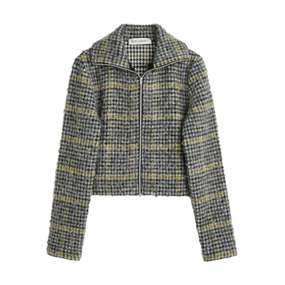 (Women) OUR LEGACY FW23 Slim Fit Houndstooth Collar Jacket Black W4236SPH