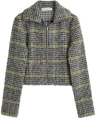 (W) OUR LEGACY FW23 Jaket Slim Fit Kerah Houndstooth Hitam W4236SPH Order (W) OUR LEGACY FW23 Jaket Slim Fit Kerah Houndstooth Hitam W4236SPH