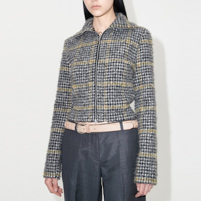 (W) OUR LEGACY FW23 Jaket Slim Fit Kerah Houndstooth Hitam W4236SPH Purchase (W) OUR LEGACY FW23 Jaket Slim Fit Kerah Houndstooth Hitam W4236SPH