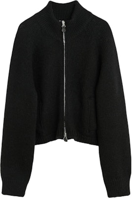 (W) OUR LEGACY FW24 Zip-Up Cropped Loose Knit Sweater Hitam. W4243UJ Buy (W) OUR LEGACY FW24 Zip-Up Cropped Loose Knit Sweater Hitam. W4243UJ