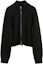 Buy (W) OUR LEGACY FW24 Zip-Up Cropped Loose Knit Sweater Hitam. W4243UJ