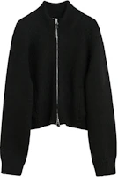Order (W) OUR LEGACY FW24 拉鍊短版寬鬆針織毛衣 黑色 W4243UJ