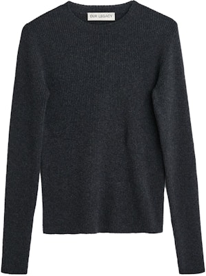 (W) OUR LEGACY Sweter Lengan Panjang Crewneck Warna Solid Biru Navy. W4233CA Buy (W) OUR LEGACY Sweter Lengan Panjang Crewneck Warna Solid Biru Navy. W4233CA