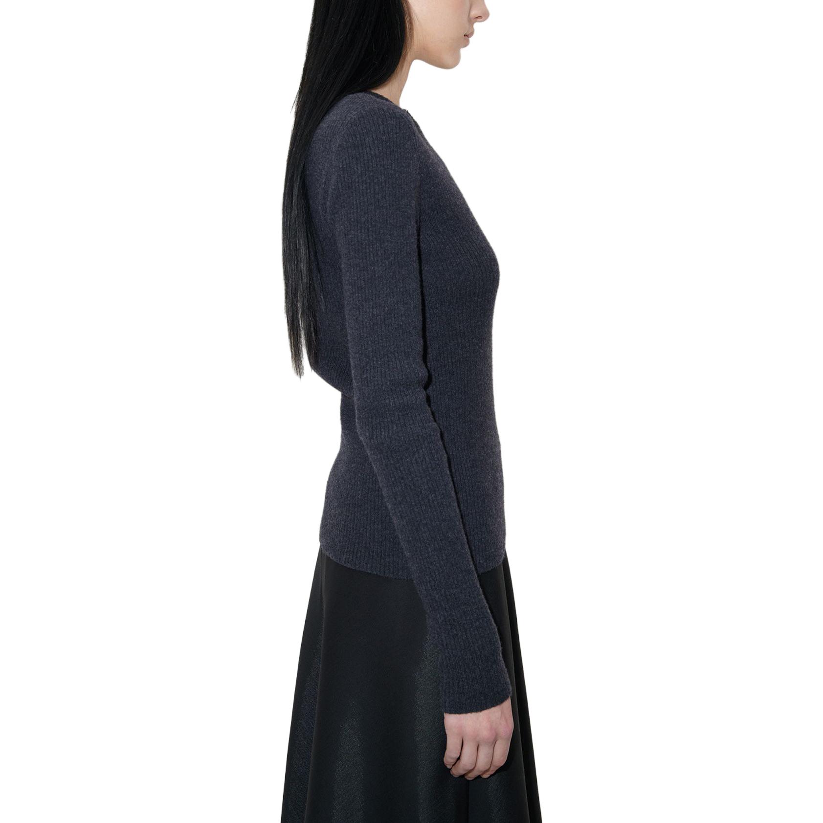 Shop (W) OUR LEGACY Sweter Lengan Panjang Crewneck Warna Solid Biru Navy. W4233CA