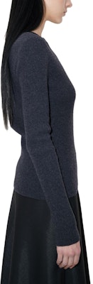 (W) OUR LEGACY Sweter Lengan Panjang Crewneck Warna Solid Biru Navy. W4233CA Shop (W) OUR LEGACY Sweter Lengan Panjang Crewneck Warna Solid Biru Navy. W4233CA