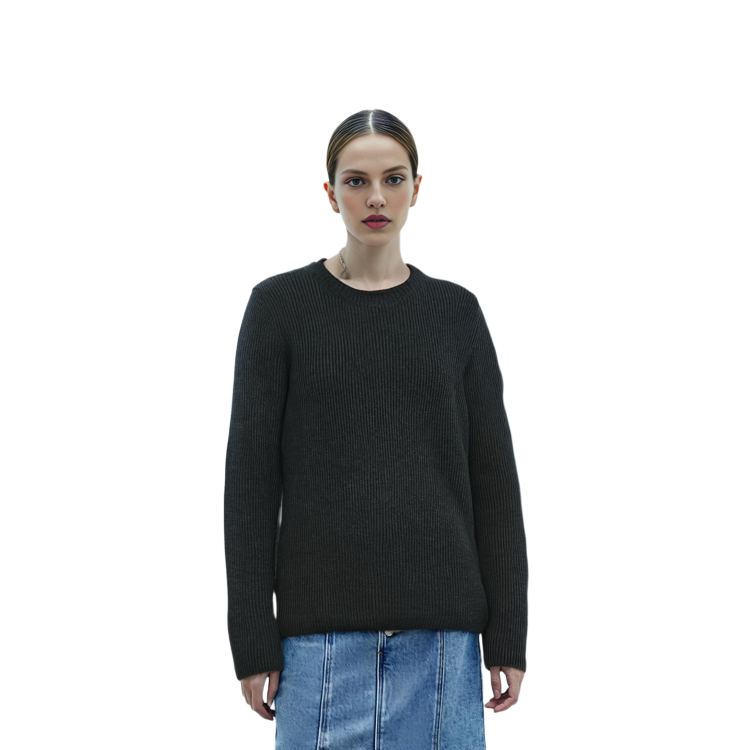 Details for (W) OUR LEGACY Sweter Lengan Panjang Crewneck Warna Solid Biru Navy. W4233CA