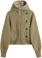 (Women) OUR LEGACY SS24 Solid Color Zip Hoodie Jacket Olive Green W2246FC (Women) OUR LEGACY SS24 Solid Color Zip Hoodie Jacket Olive Green W2246FC