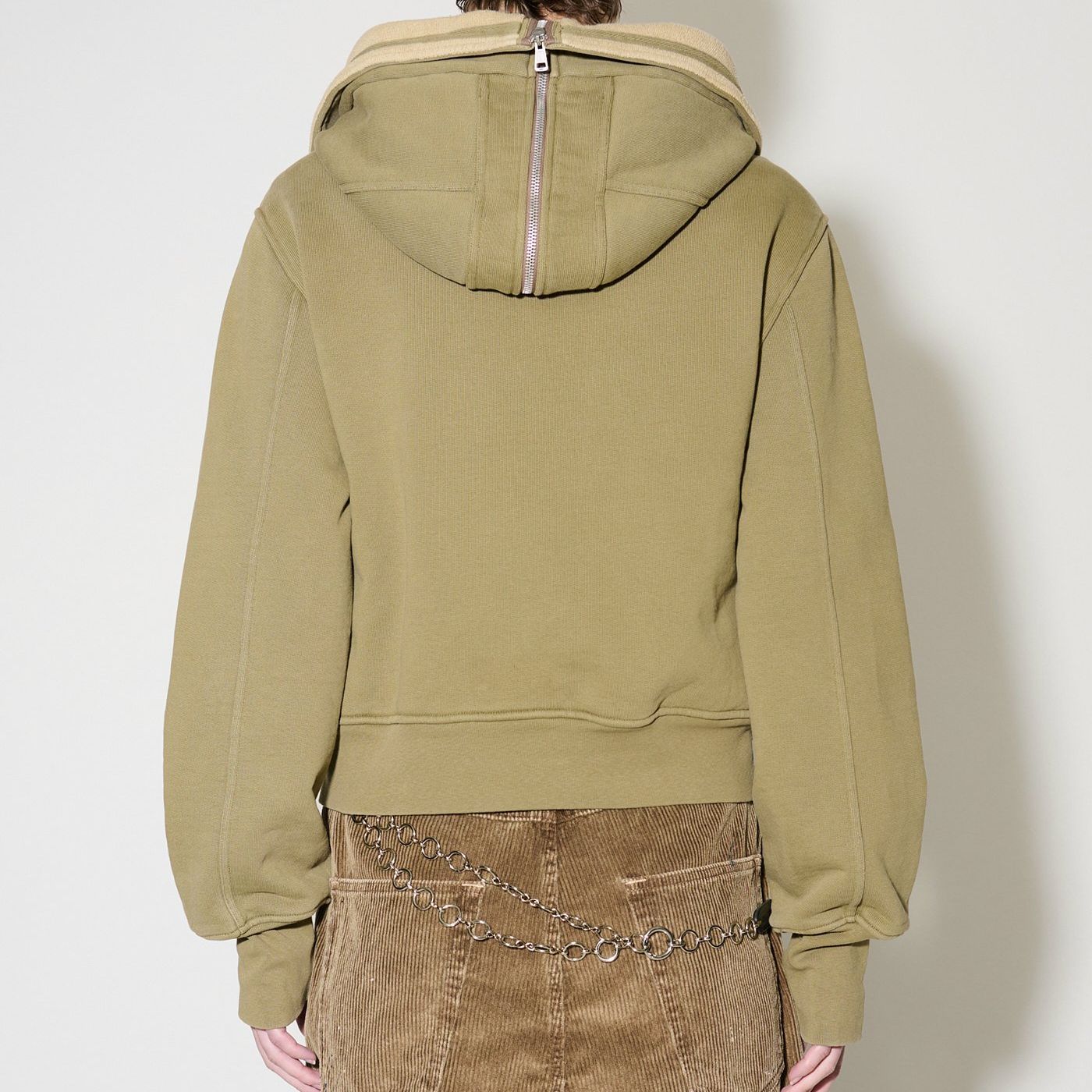 Purchase (W) OUR LEGACY SS24 Chaqueta Hoodie con Cremallera Verde Oliva sólido. W2246FC