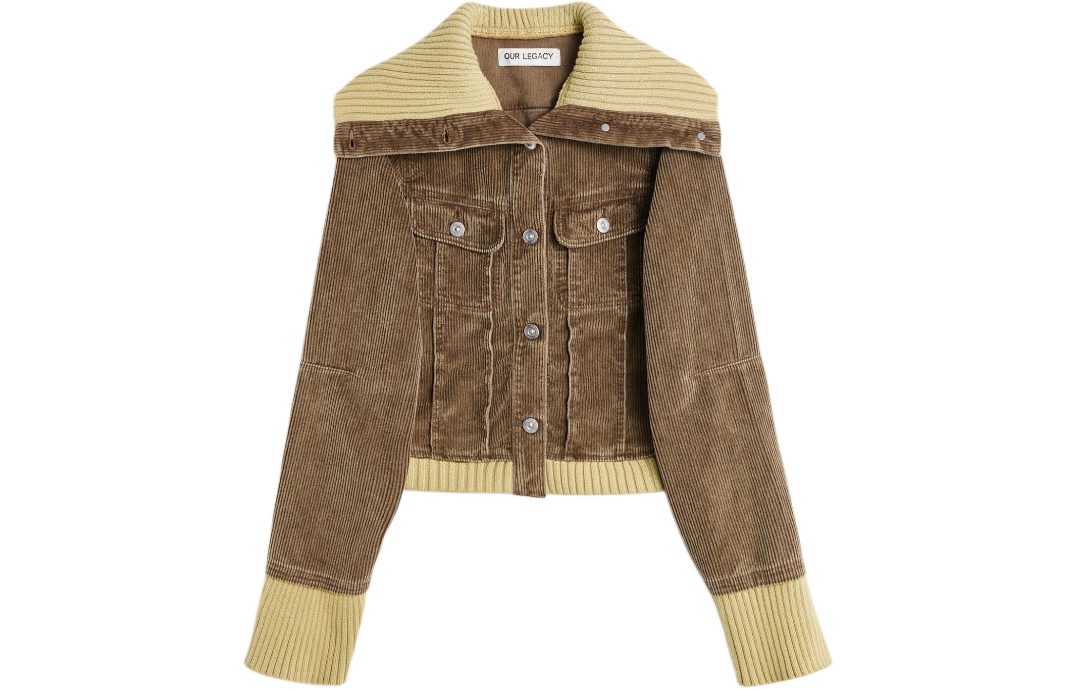 (Women) Our Legacy SS24 Single-Breasted Collar Jacket Khaki W2245LB