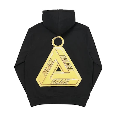 (Women) Palace Black Printed Hooded Pullover Casual Sweatshirt p19hd002