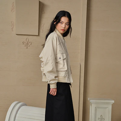 (W) Palladium 經典Logo提花藍紫寬鬆版長袖飛行夾克外套 199751-031 3