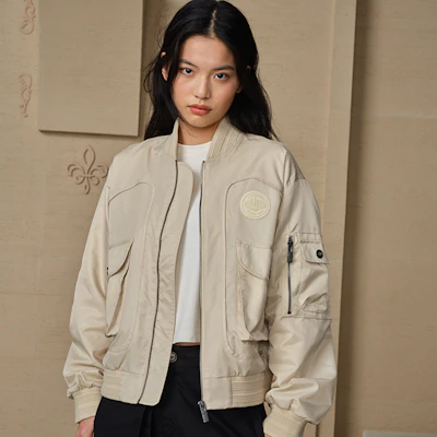 (W) Palladium 經典Logo提花藍紫寬鬆版長袖飛行夾克外套 199751-031 4