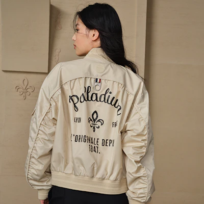 (W) Palladium 經典Logo提花藍紫寬鬆版長袖飛行夾克外套 199751-031 5