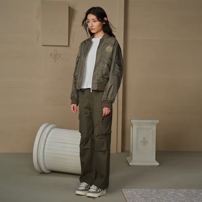 (W) Palladium 經典Logo提花藍紫寬鬆版長袖飛行夾克外套 199751-031 9