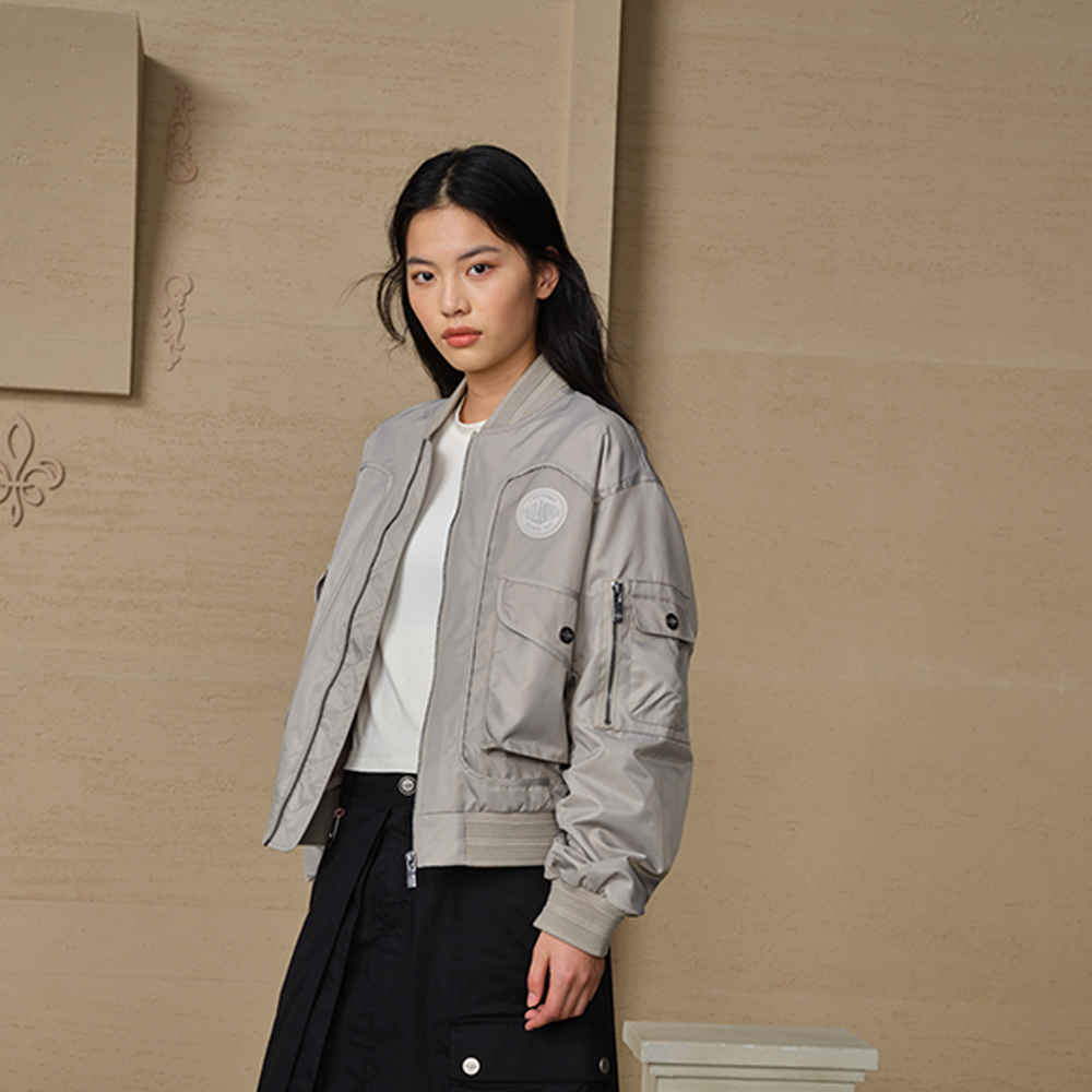 Shop (W) Palladium 經典Logo提花藍紫寬鬆版長袖飛行夾克外套 199751-031