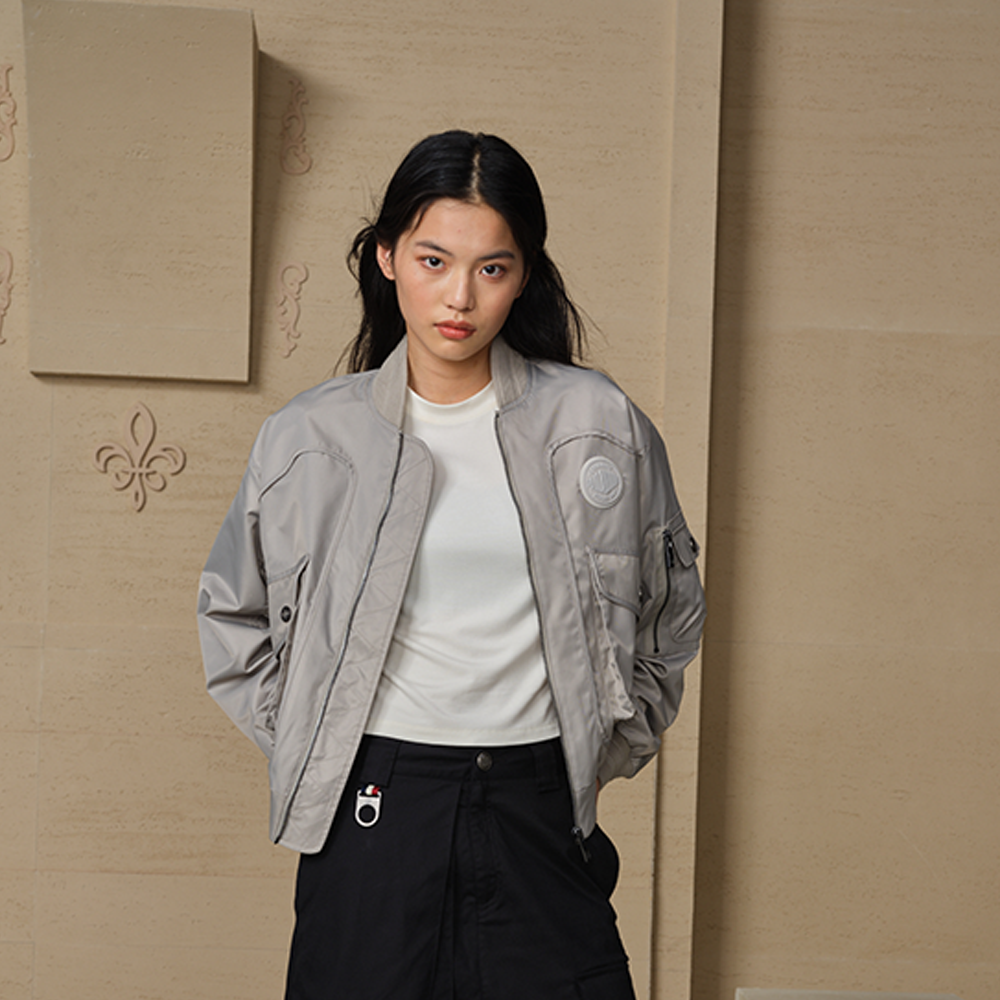 Purchase (W) Palladium 經典Logo提花藍紫寬鬆版長袖飛行夾克外套 199751-031