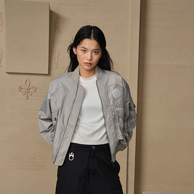 (W) Palladium 經典Logo提花藍紫寬鬆版長袖飛行夾克外套 199751-031 Purchase (W) Palladium 經典Logo提花藍紫寬鬆版長袖飛行夾克外套 199751-031