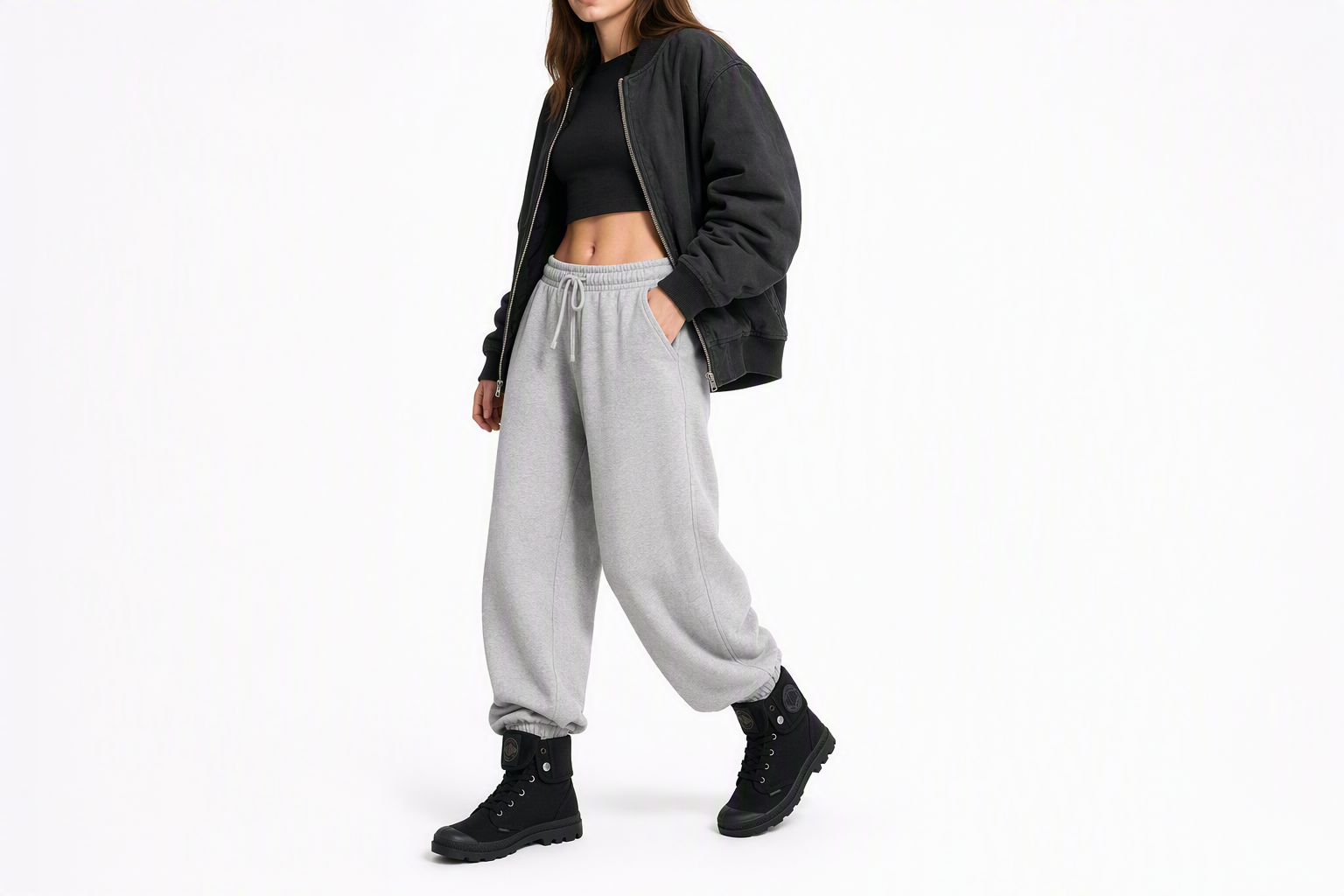 Order (W) Palladium Baggy 'Hitam Outdoor' 92353-060-M