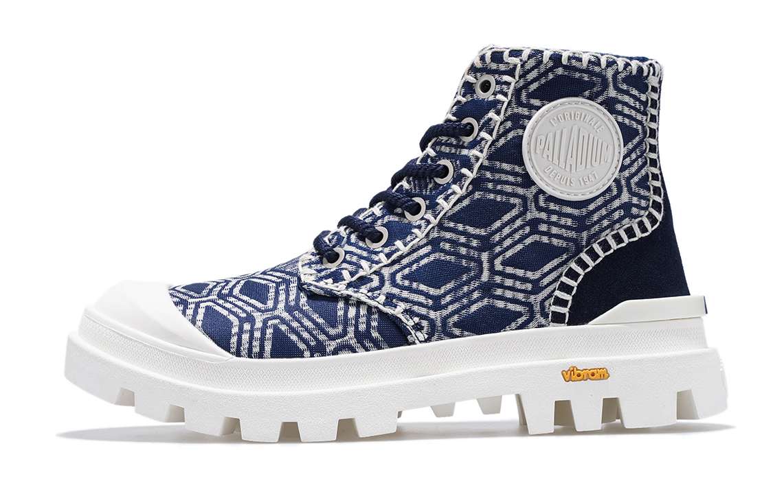 (W) Palladium Boots 'Blue Jacquard'