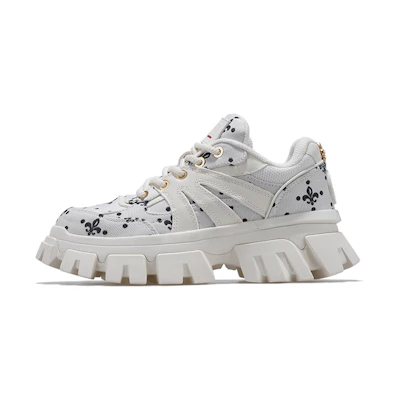 (W) Palladium Chunky 'Iris Black and White'
