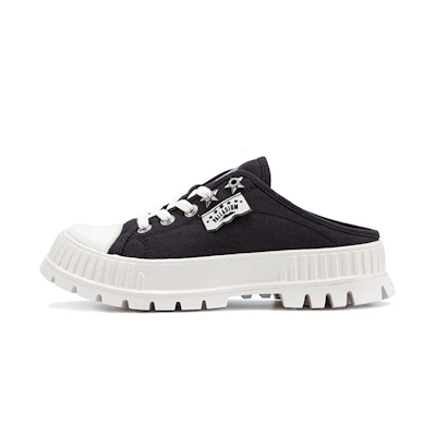 (W) Palladium Palla Shock Mule 'Black and White'