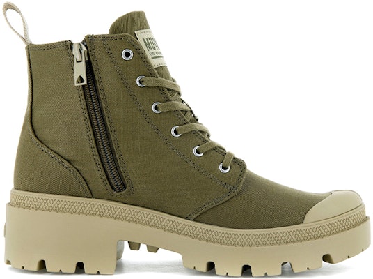 (Women) Palladium Pallabase Twill 'Dune High-Top Thick Sole Canvas Brown' 96907-204-M Order (Women) Palladium Pallabase Twill 'Dune High-Top Thick Sole Canvas Brown' 96907-204-M