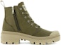 Order (W) Palladium Pallabase Twill 'Dune High-Top Tapak Tebal Kanvas Coklat' 96907-204-M
