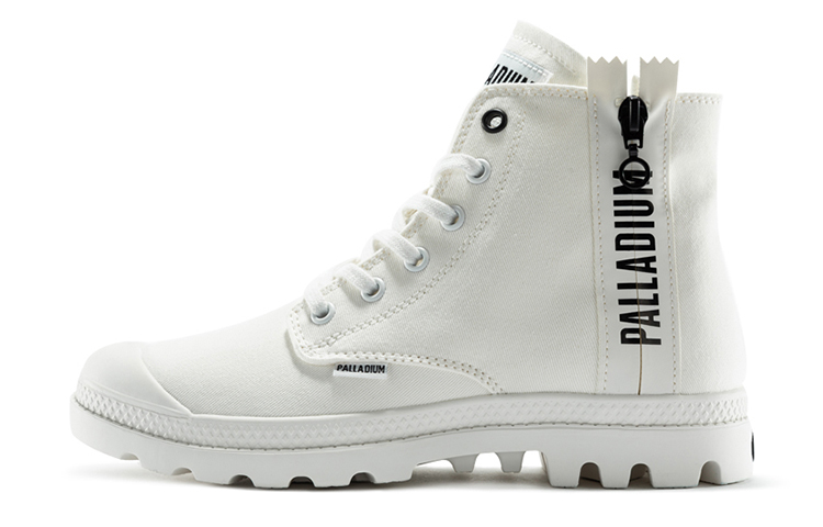 Buy (W) Palladium Pampa 2 Zip Arrière Toile Blanche Hautes 97084-116-M