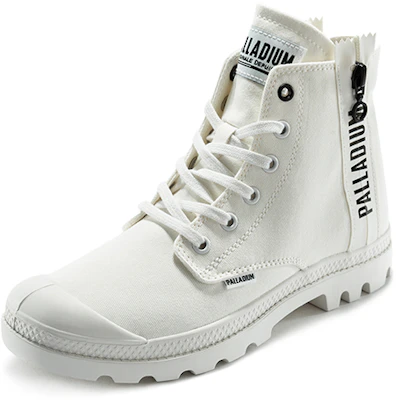 (W) Palladium Pampa 2 Zip Arrière Toile Blanche Hautes 97084-116-M Order (W) Palladium Pampa 2 Zip Arrière Toile Blanche Hautes 97084-116-M