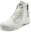 Order (W) Palladium Pampa 2 Zip Arrière Toile Blanche Hautes 97084-116-M