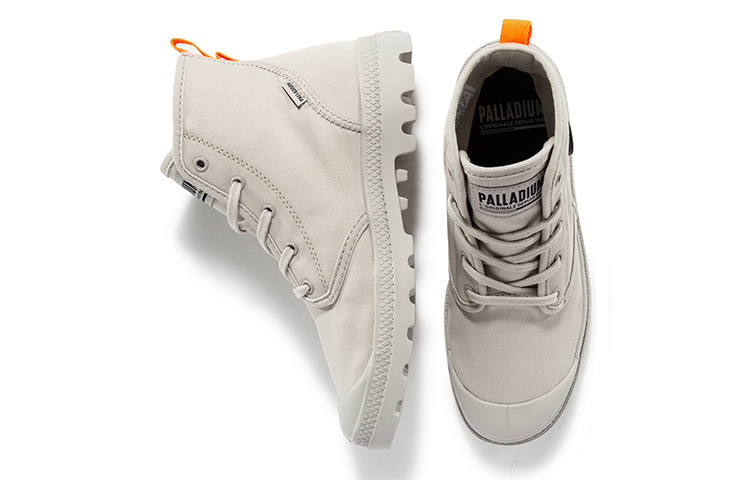 Shop (Women) Palladium Pampa Hi Twill 'Lunar Grey' 97074-019-M