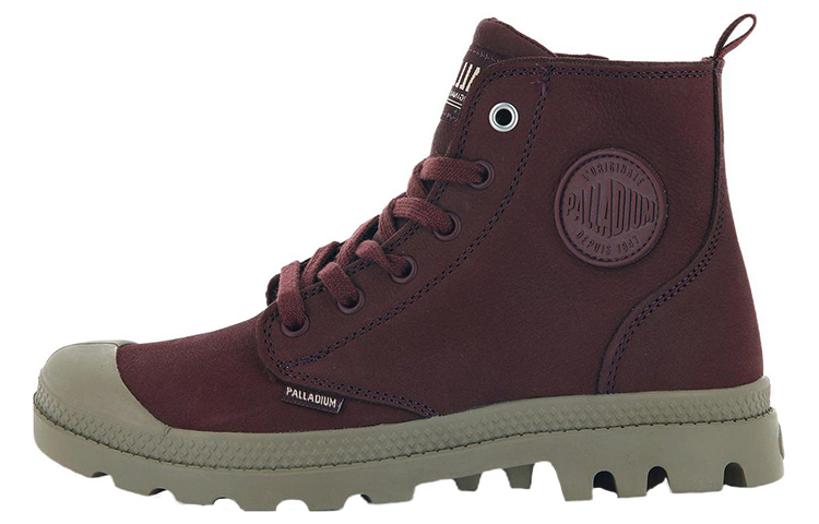 (W) Palladium Pampa Hi Zip 'Chocolate Red'