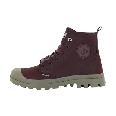 (W) Palladium Pampa Hi Zip 'Chocolate Red'