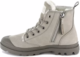 (Women) Palladium Pampa Hi Zip 'Grey Fur-Lined' 95982-071-M (Women) Palladium Pampa Hi Zip 'Grey Fur-Lined' 95982-071-M