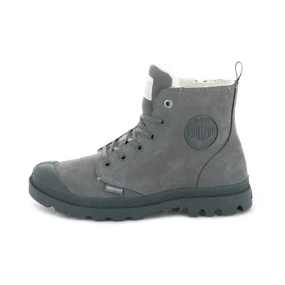 (W) Palladium Pampa Hi Zip 'Rock Grey'