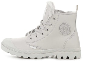 (Women) Palladium Pampa Hi Zip Leather 'Light Grey' 97223-055-M (Women) Palladium Pampa Hi Zip Leather 'Light Grey' 97223-055-M