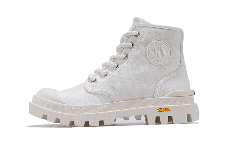 (W) Palladium Pampa High 'Vintage Wash Dove Grey'
