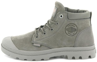 (Women) Palladium Pampa Lo Cuff Lea 'Grey Casual High-Top' 95561-044-M (Women) Palladium Pampa Lo Cuff Lea 'Grey Casual High-Top' 95561-044-M