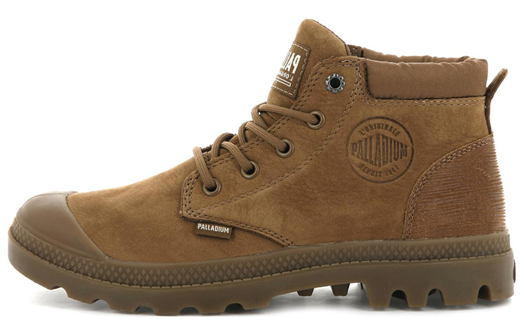 (Women) Palladium Pampa Lo Cuff Leather 'Brown Outdoor' 95561-257-M