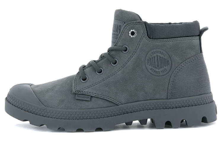 (Women) Palladium Pampa Lo Cuff Leather 'Cement Grey' 95561-054-M