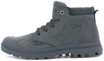 (Women) Palladium Pampa Lo Cuff Leather 'Cement Grey' 95561-054-M (Women) Palladium Pampa Lo Cuff Leather 'Cement Grey' 95561-054-M