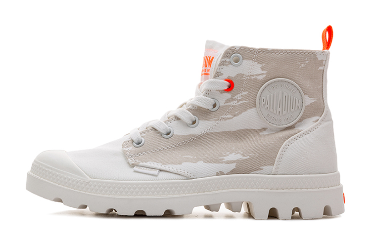 (W) Palladium Pampa Zip 'Nevada High-Top White Canvas'