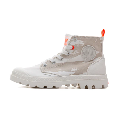 (W) Palladium Pampa Zip 'Nevada High-Top White Canvas'